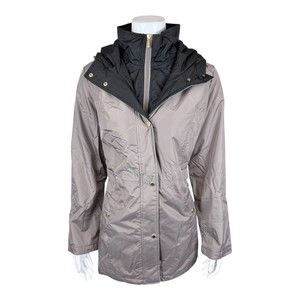 Susan Graver Water Resistant Jacket with Contrast Lining and Hood X-Small Size
